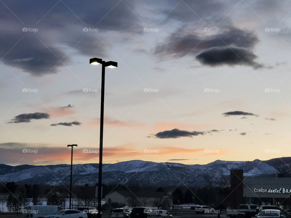 Snow covered mountains