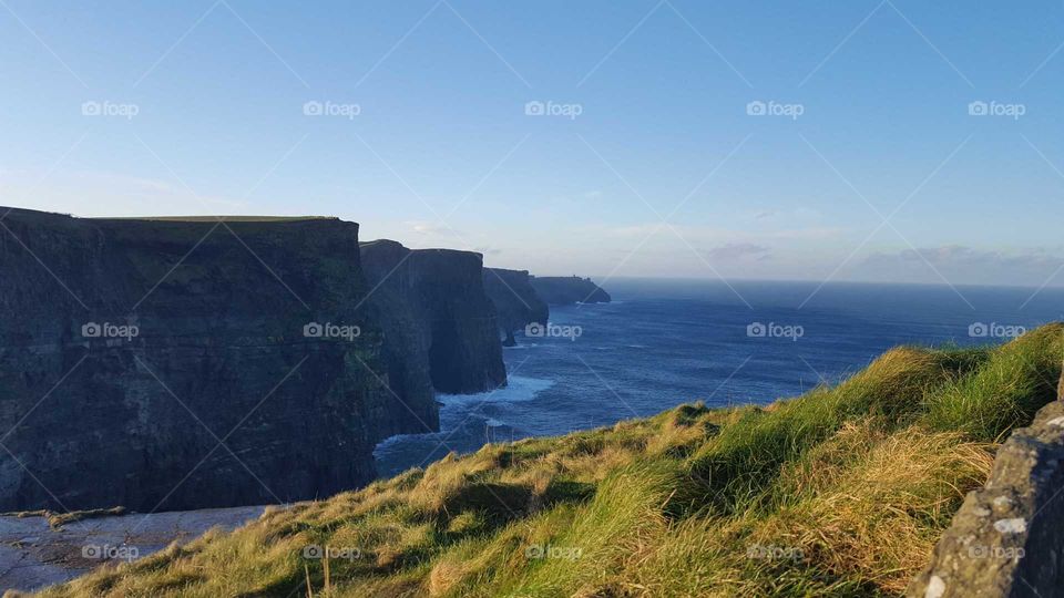 Atlantic ocean & cliffs of moher Ireland