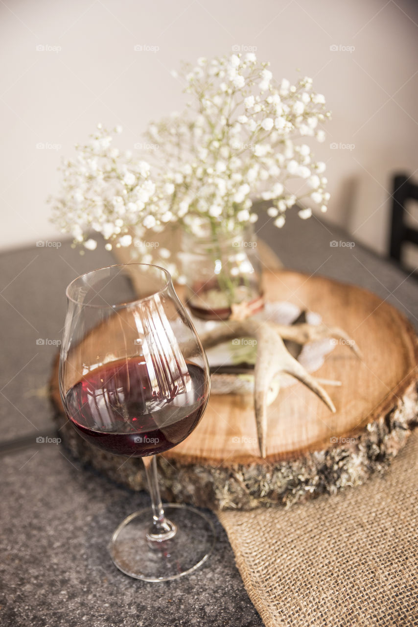 Antlers and wine