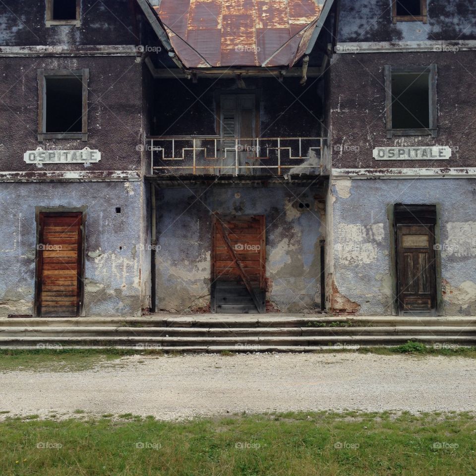 Abandoned railway station, Cortina, Italy