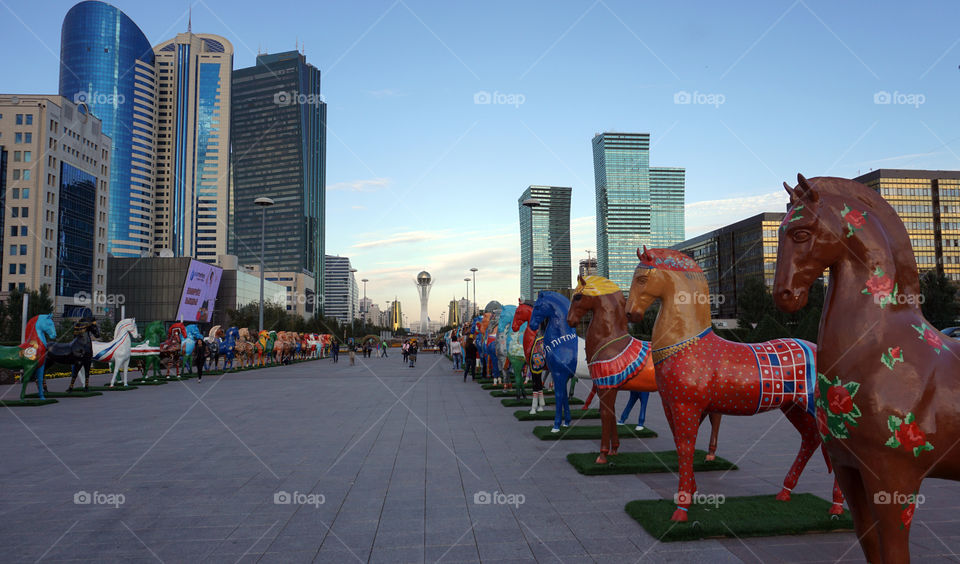 Pedestrianized street. Astana.