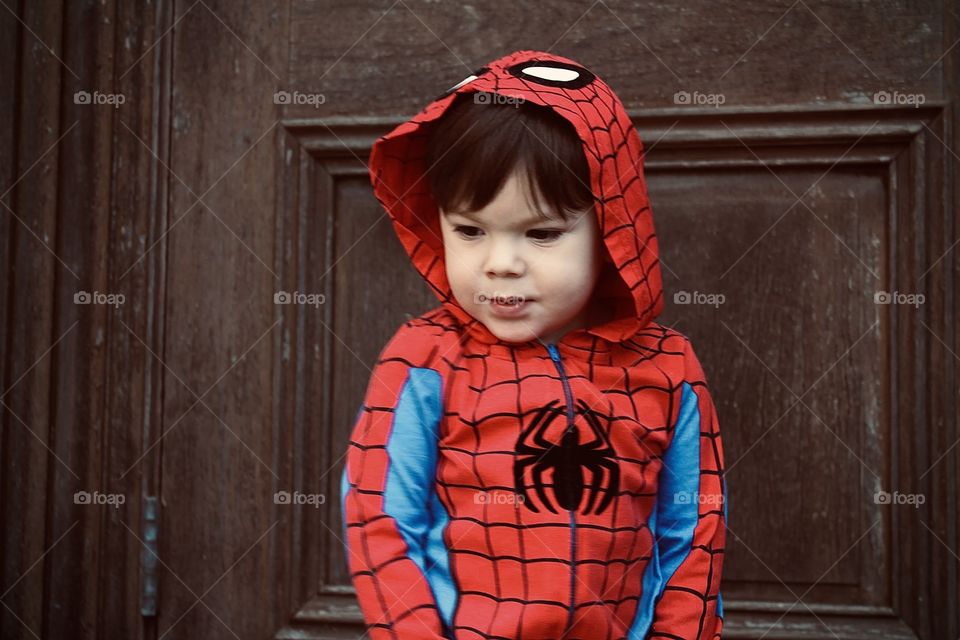 Enjoying his costume