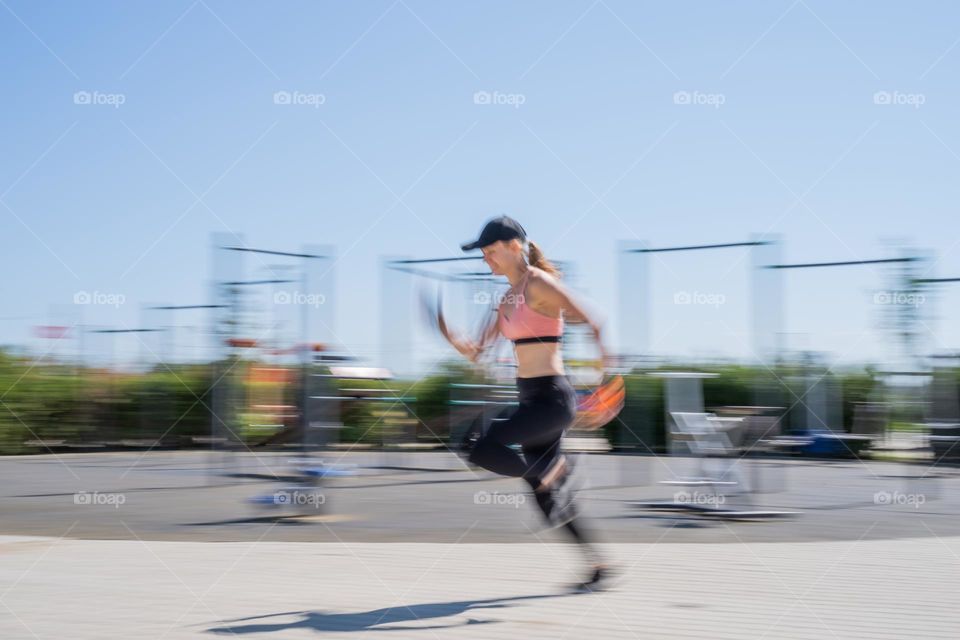 woman running