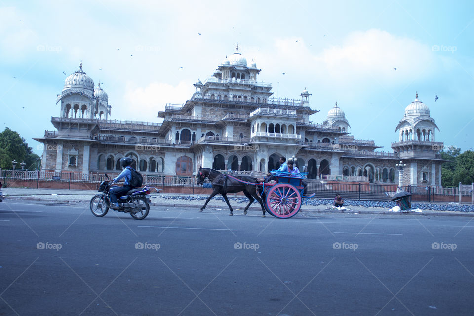 Albert hall at jaipur ,rajasthan ,india