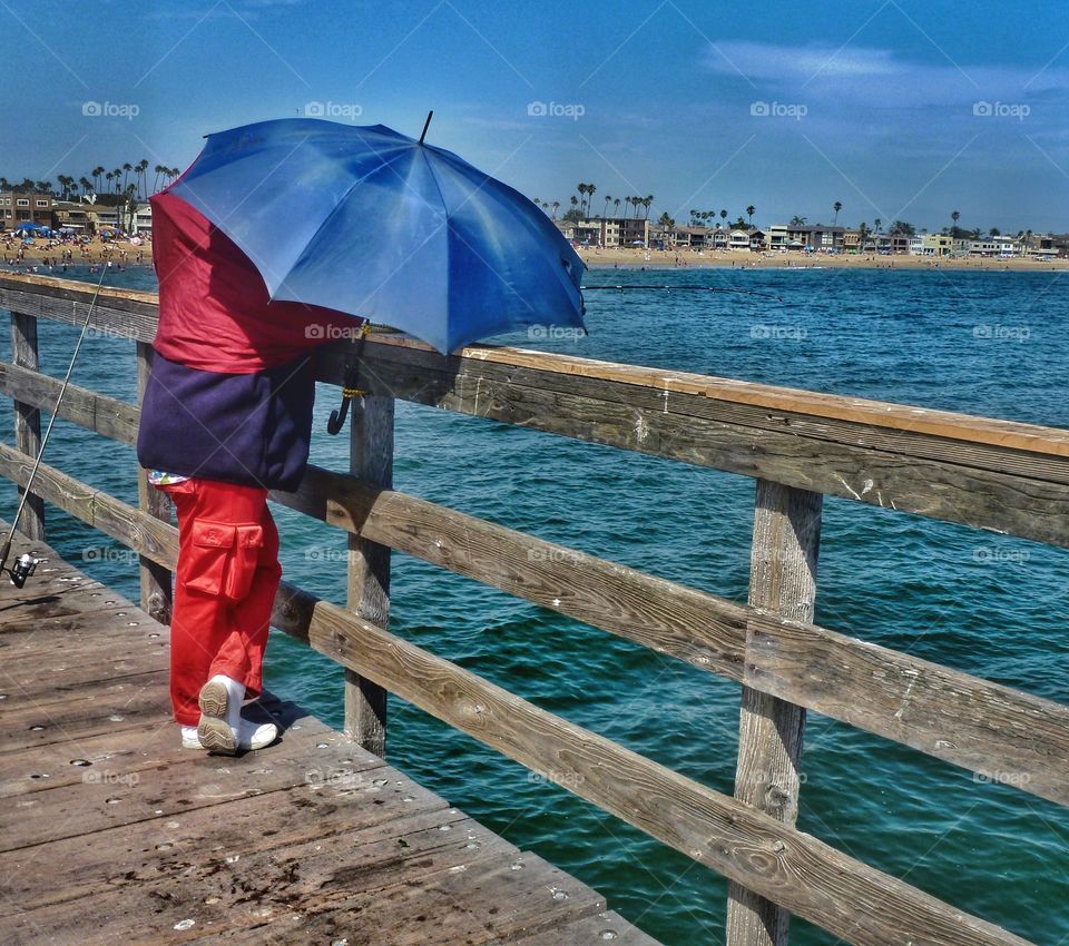 Blue umbrella