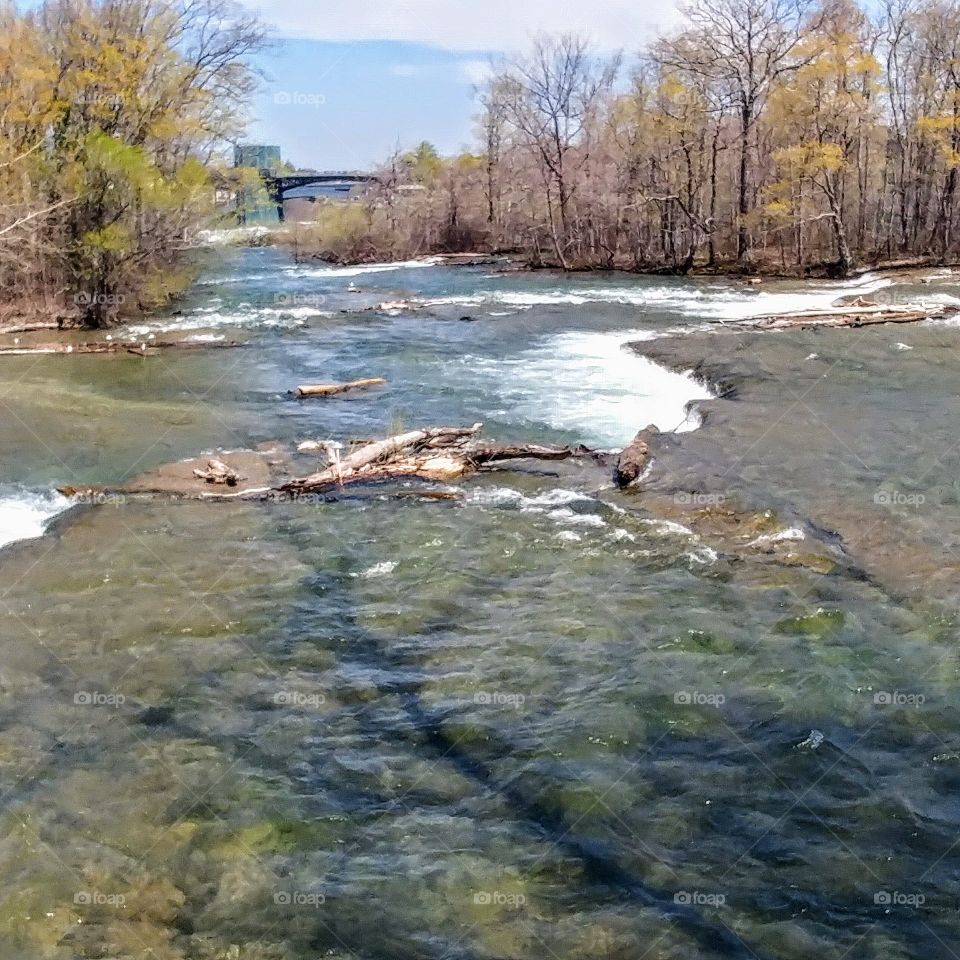 Flowing to the falls