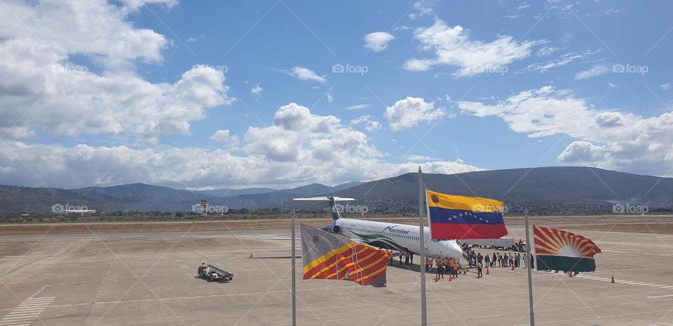 beautiful clouds blue sky at Barquisimeto airport