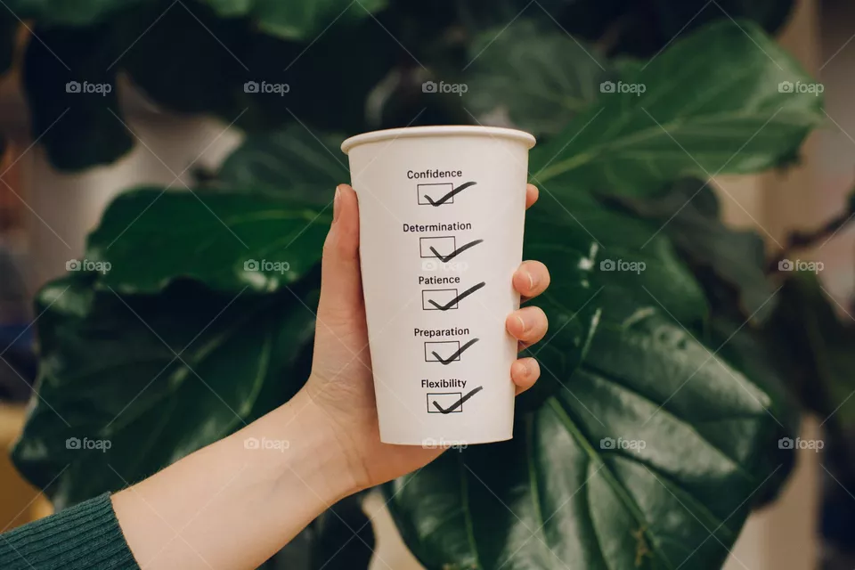 Taza de lista de verificación motivacional