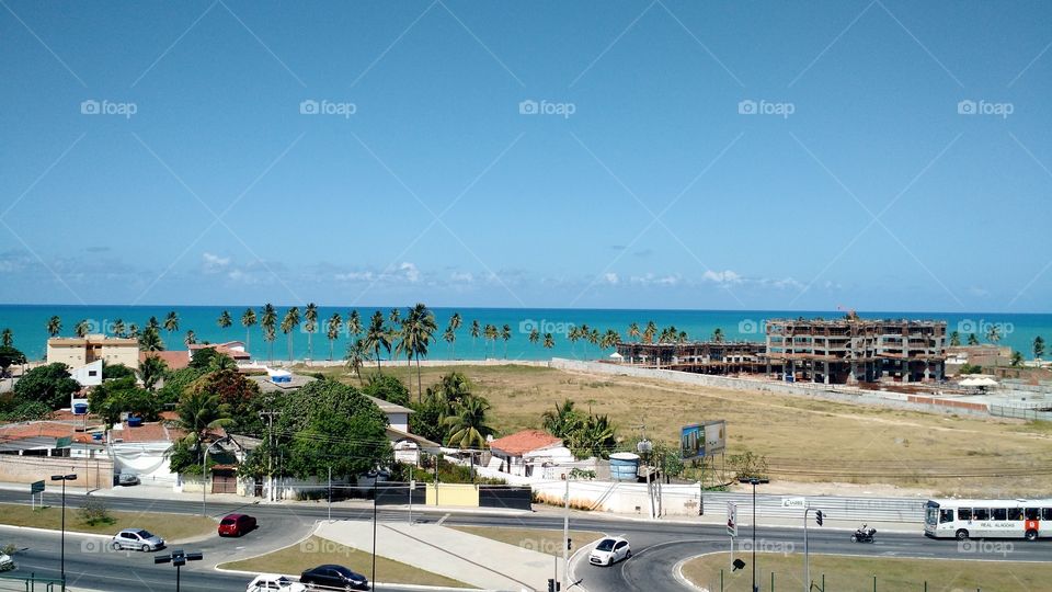 Beautiful view of the beach in Maceio