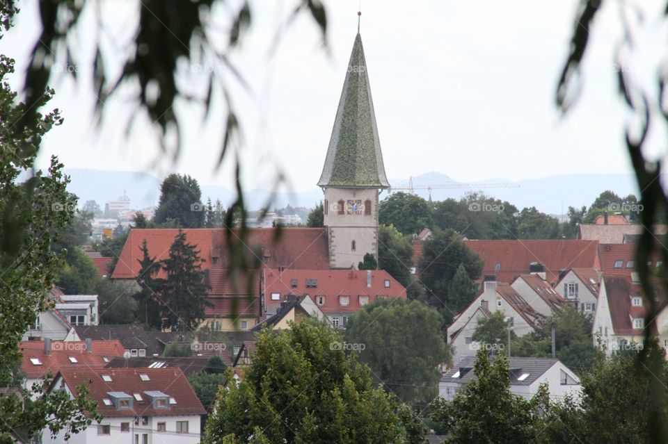 The roof of the houses