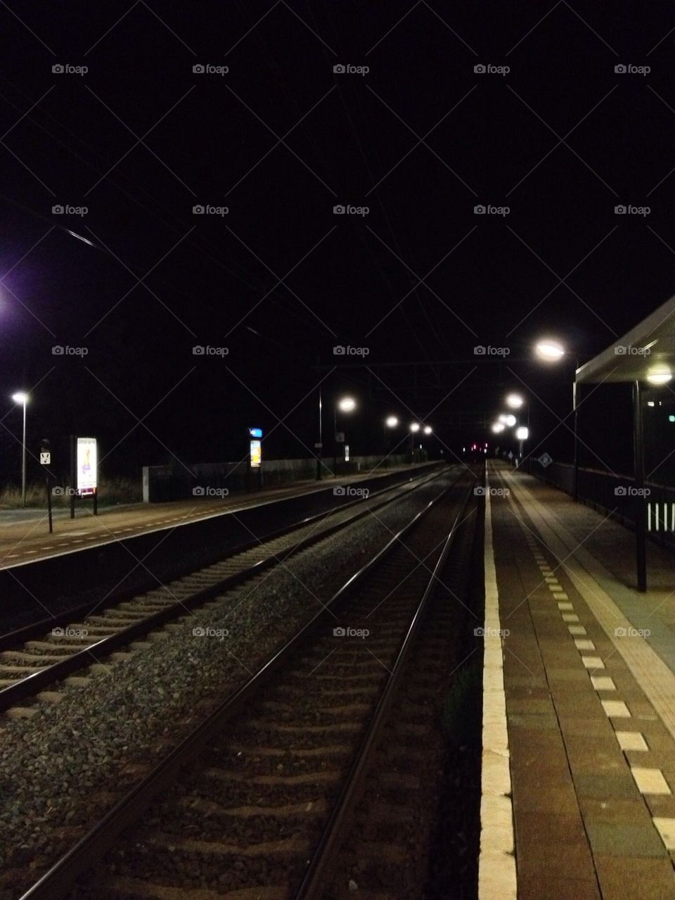Empty train station.