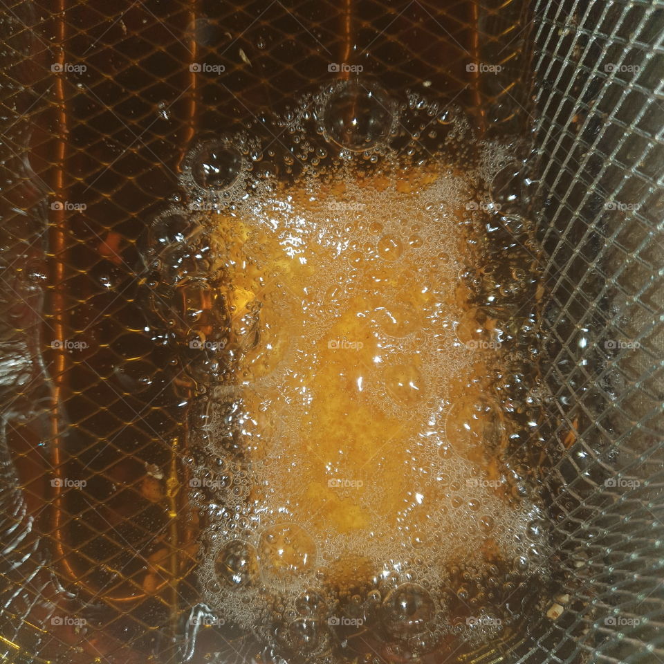 Cheese souffle in the deep fryer