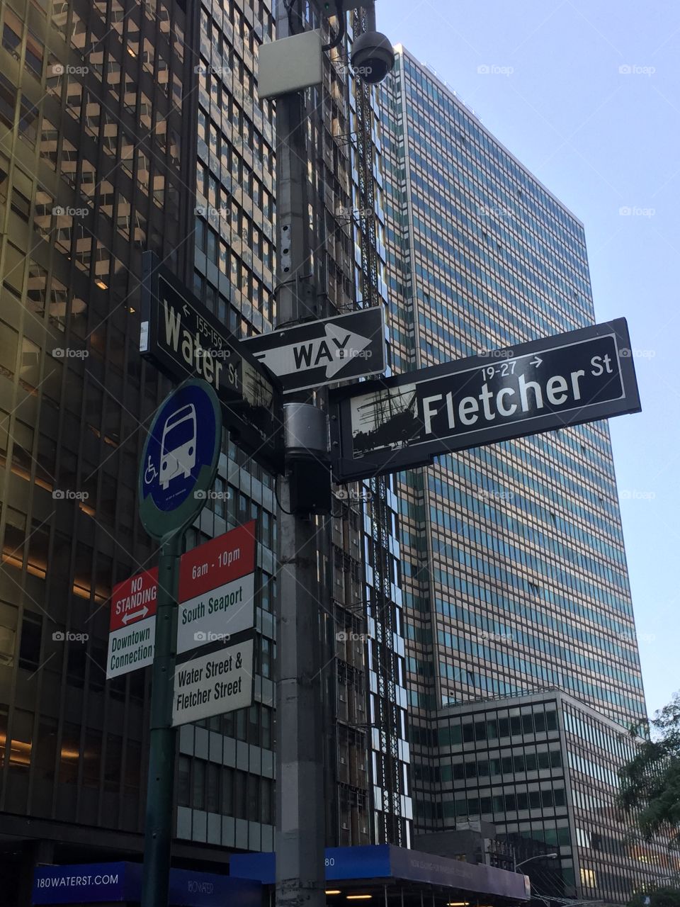 Street Signs
Fletcher & Water, Financial District, New York 
