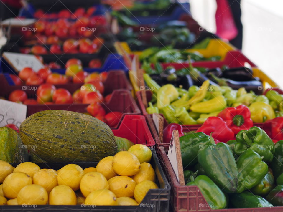 fruta colores mercado