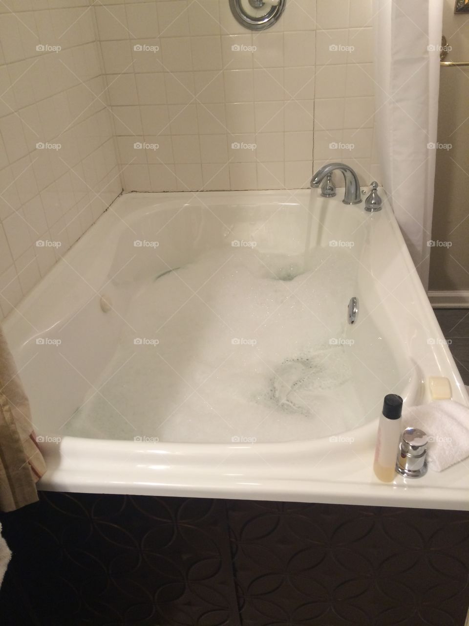 A bubble bath and a jetted tub is a welcome treat for any road weary traveler stopping into a bed-and-breakfast.