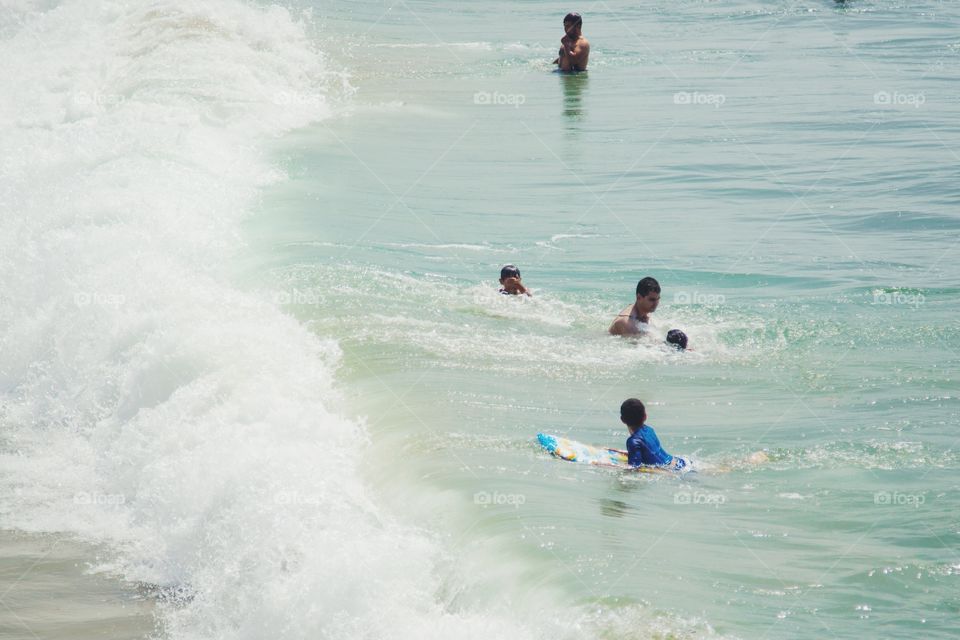 Riding waves on a boogie board