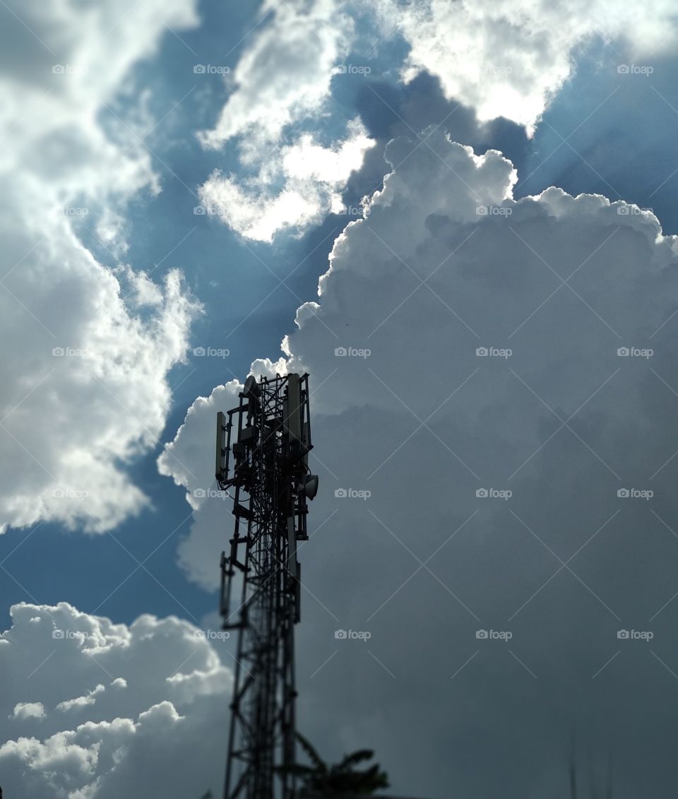 sun behind the clouds..