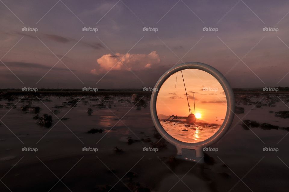 my sunset in mirror