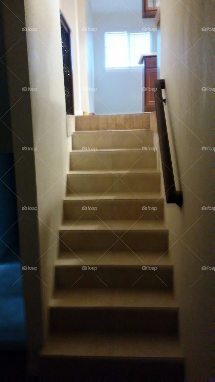 upscale house hallway steps