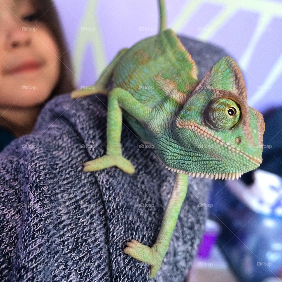 A girl and her reptile