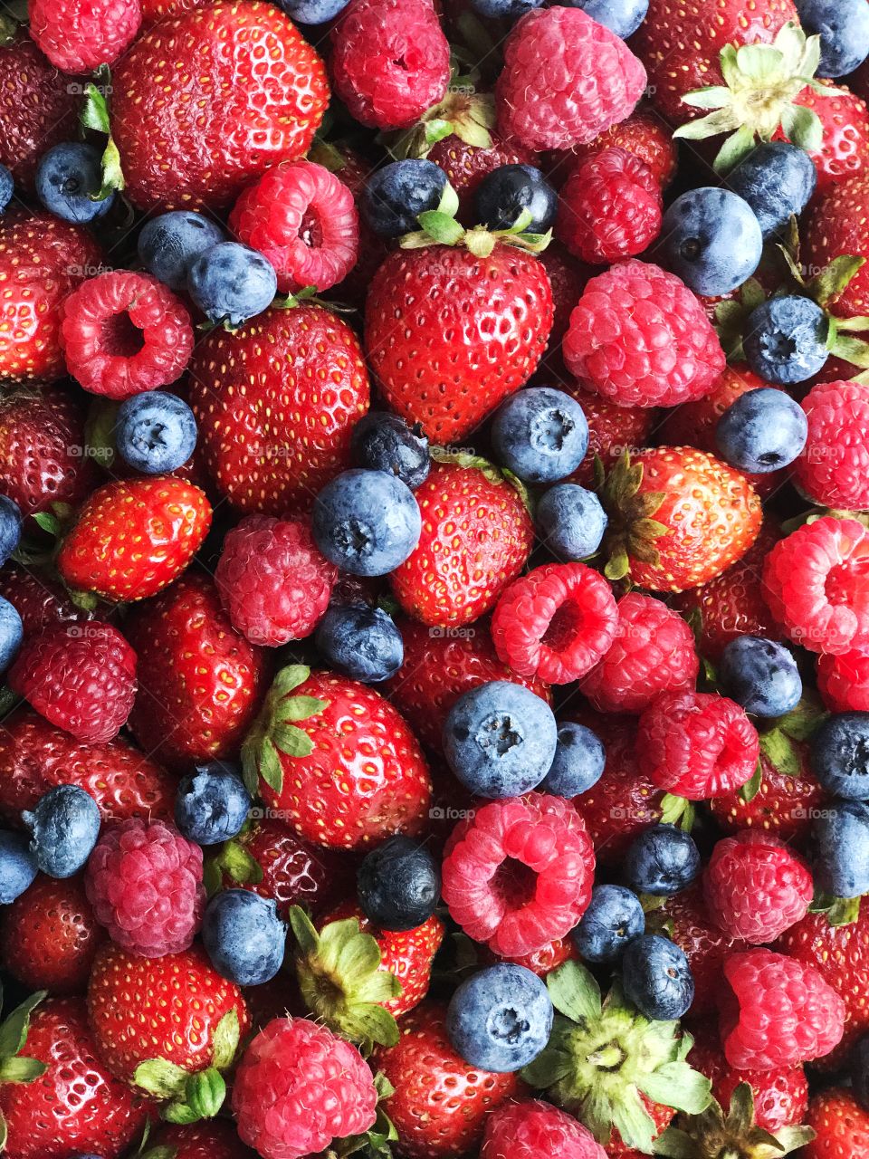 Summer berries background. 