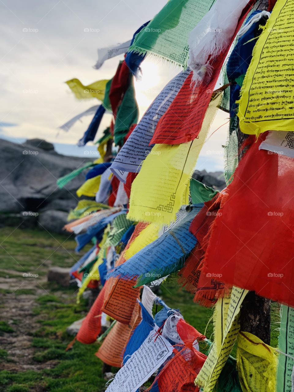 These colourful prayer flags