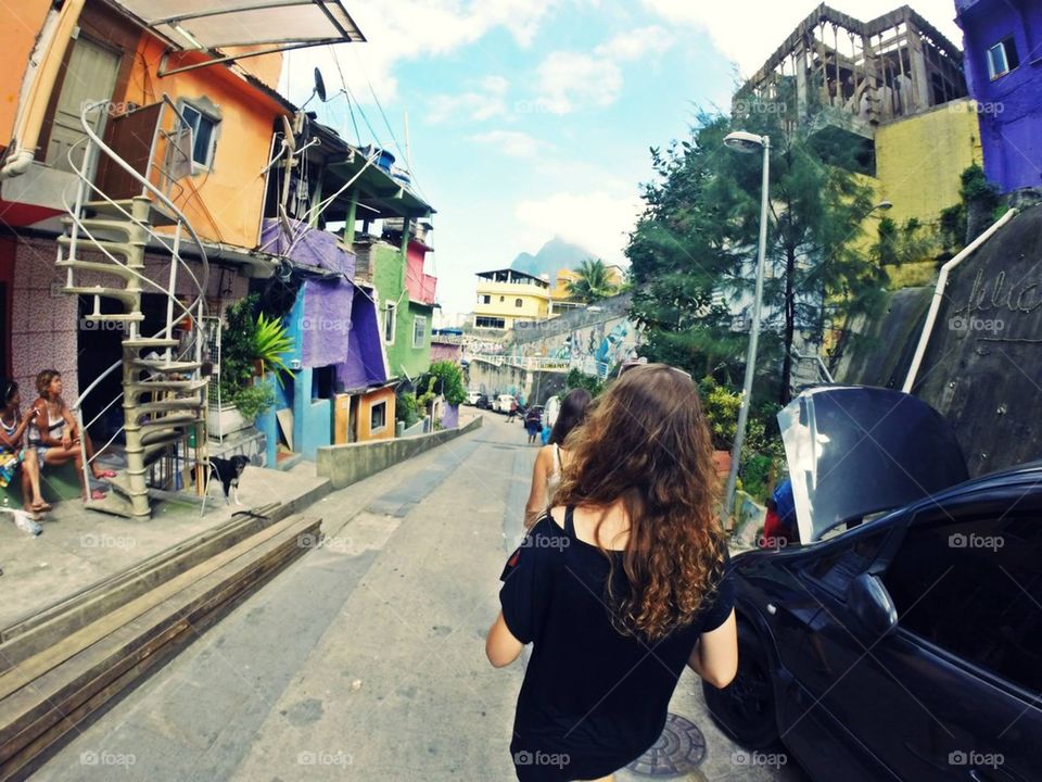 walking trough favela