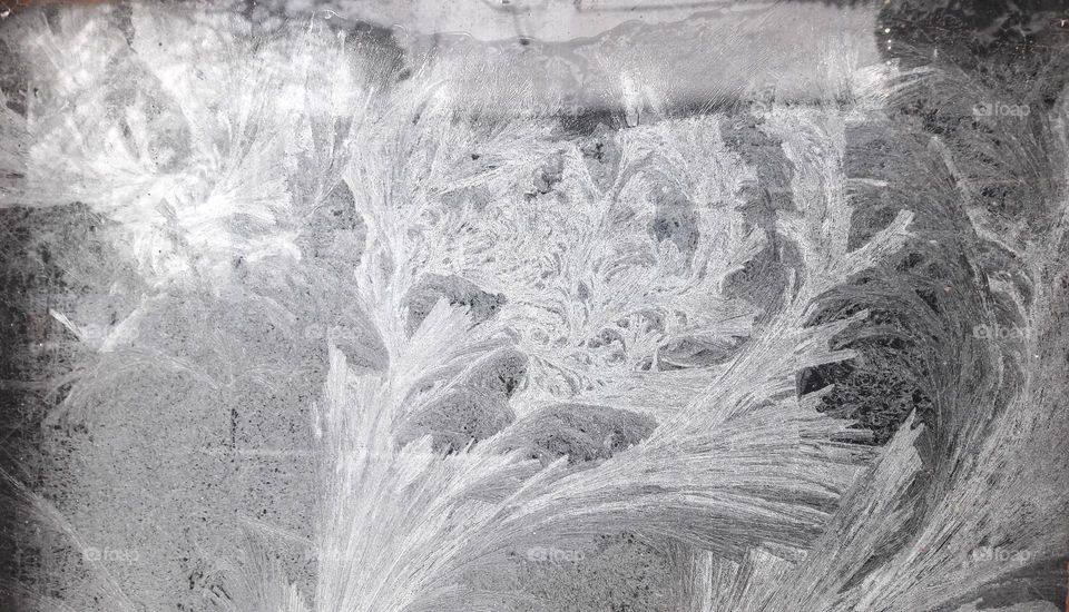 Frosty pattern on the window