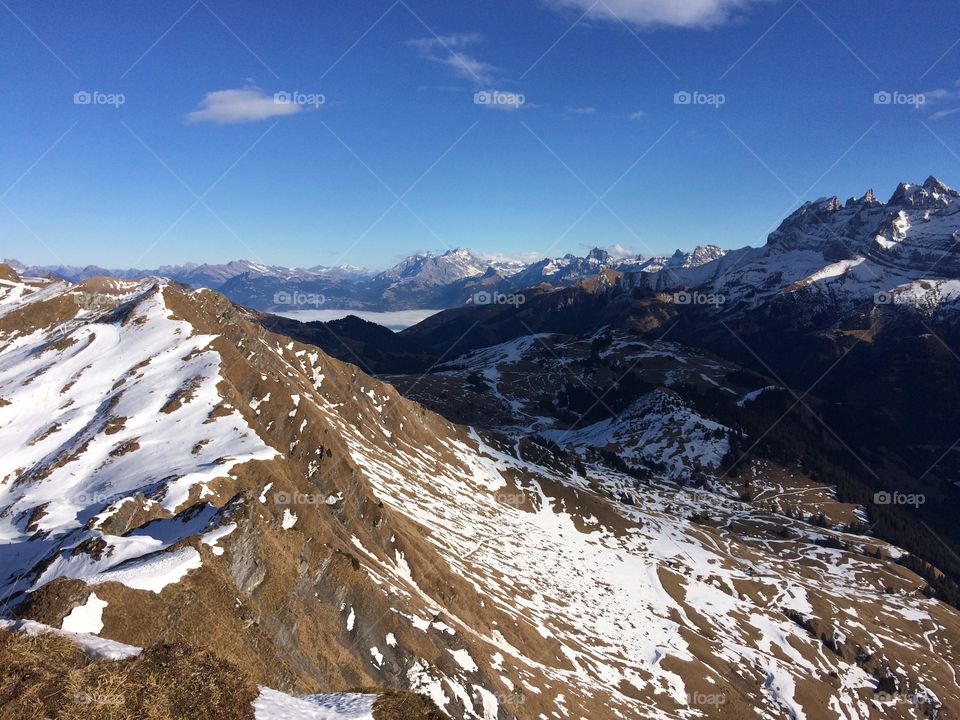 Landscape shot of French Alps