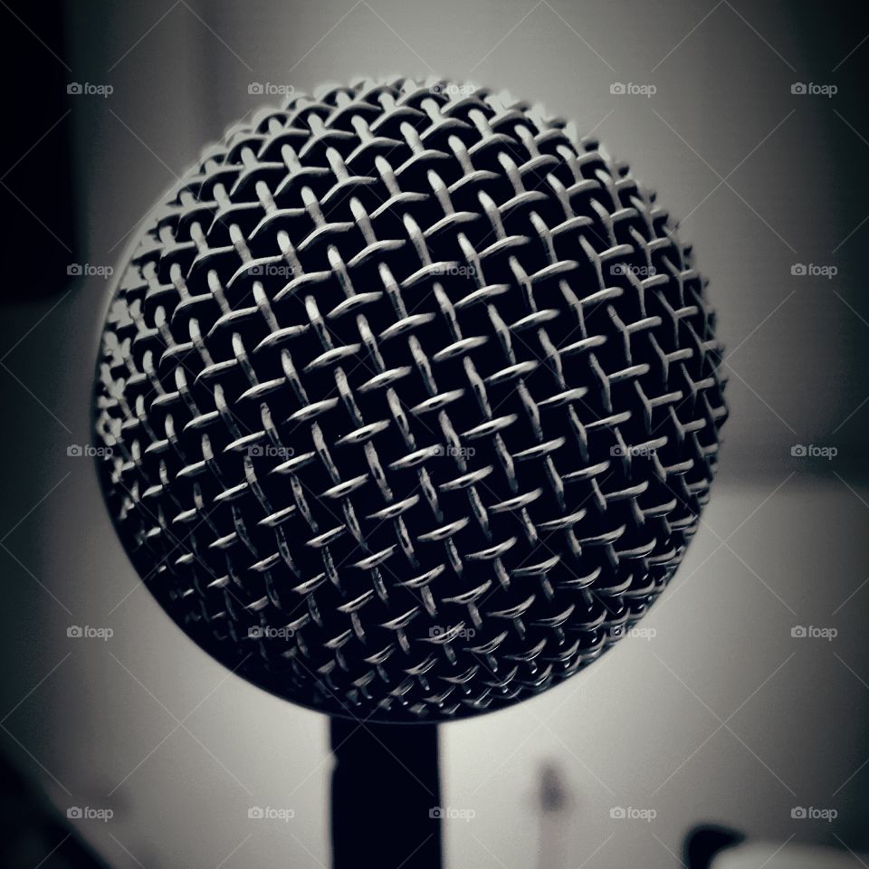 Microphone in Black and White