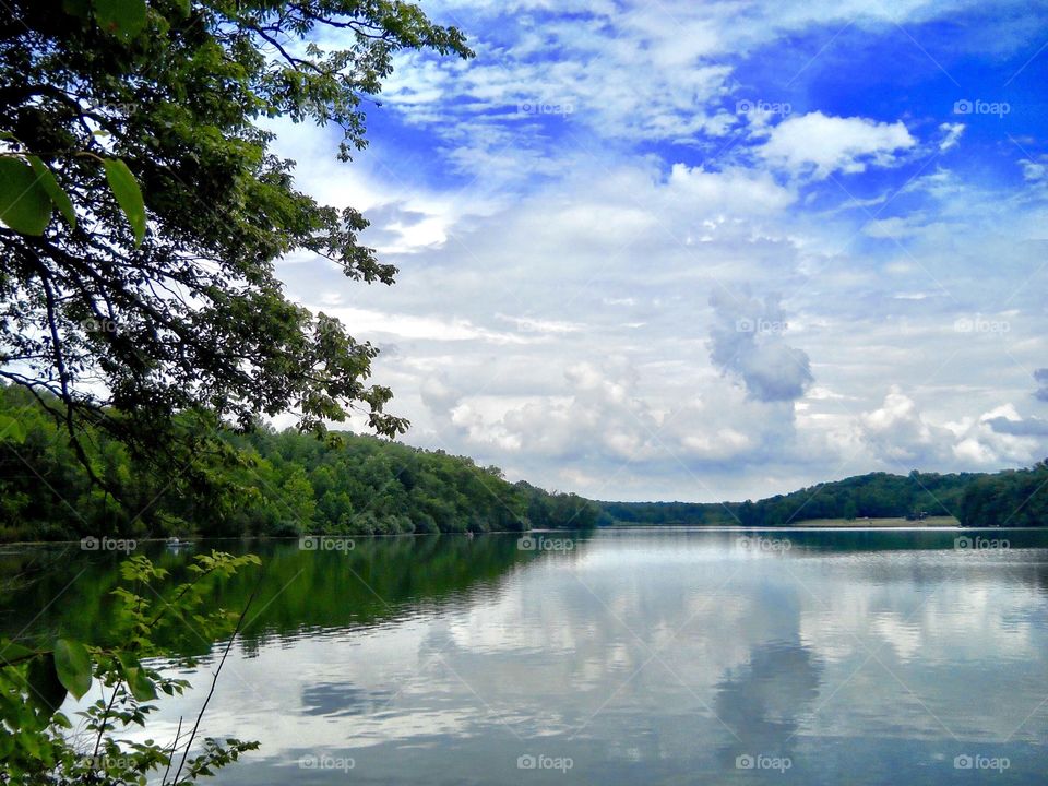 Beautiful view of the lake. 