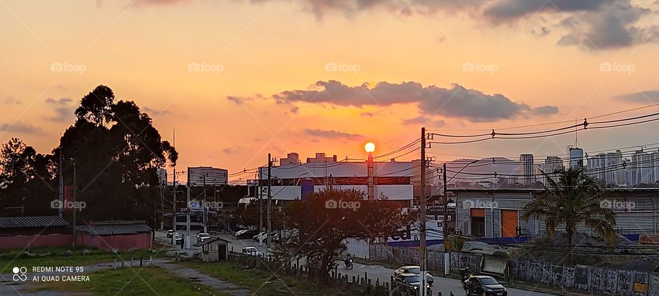 Final de tarde saindo do trabalho.