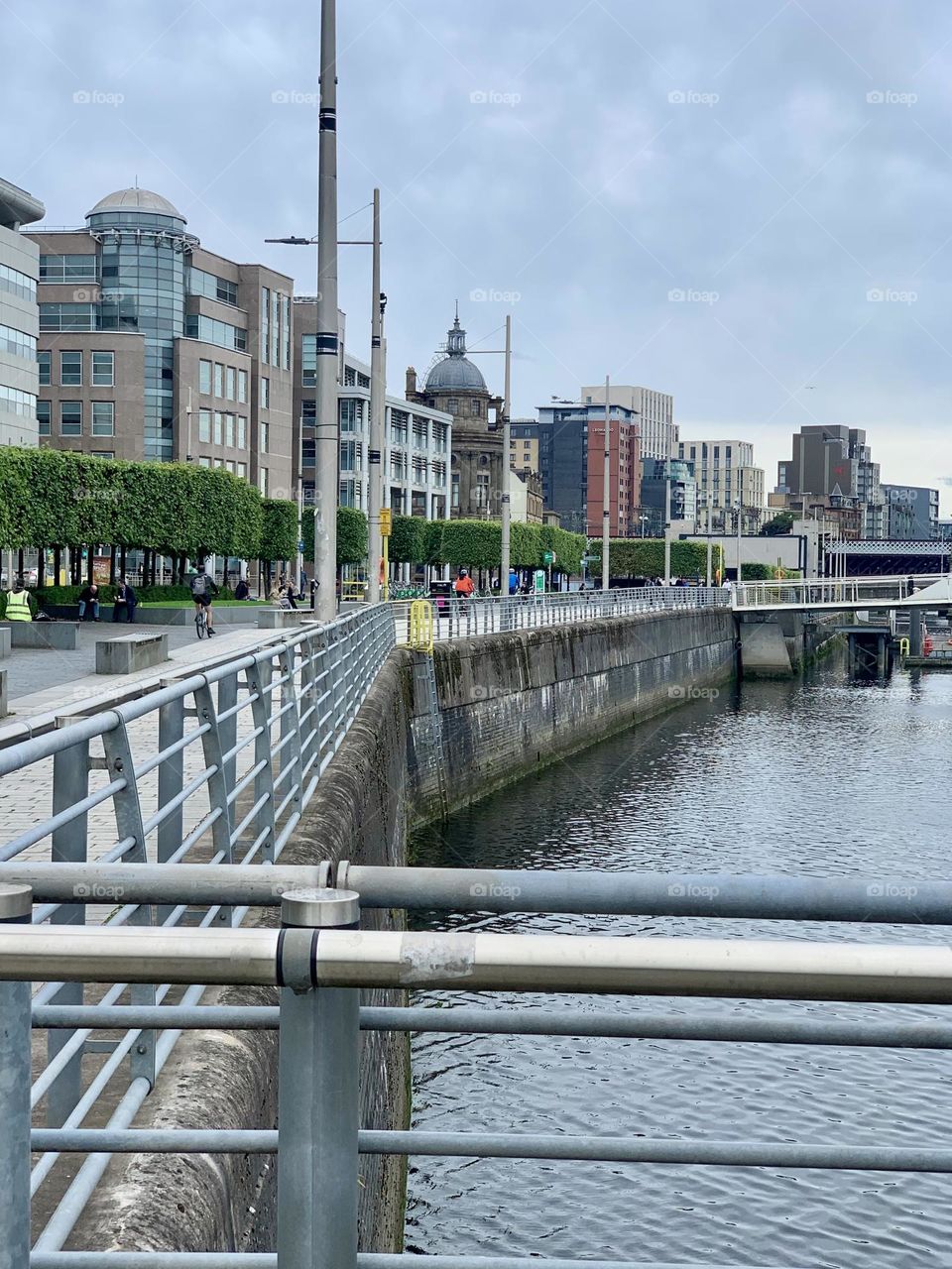 Walking area on the river embankment