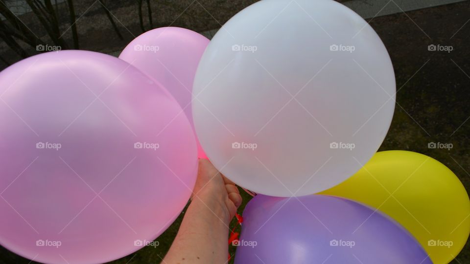 Balloon, Round Out, No Person, Plastic, Bright