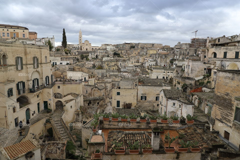 View panoramic of Matera