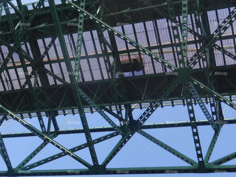 Beneath the Bridge. The Mackinac Bridge from below