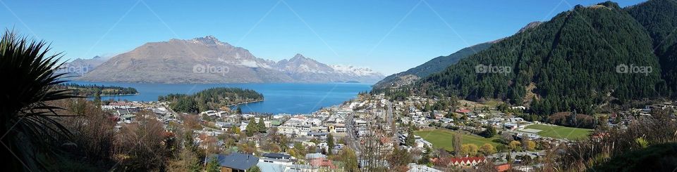 Panoramic view of Queenstown, New Zealand