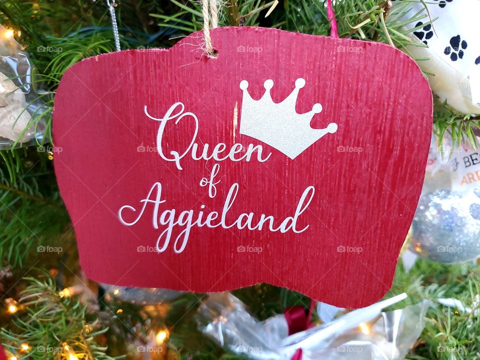 Queen of Aggieland Christmas ornament