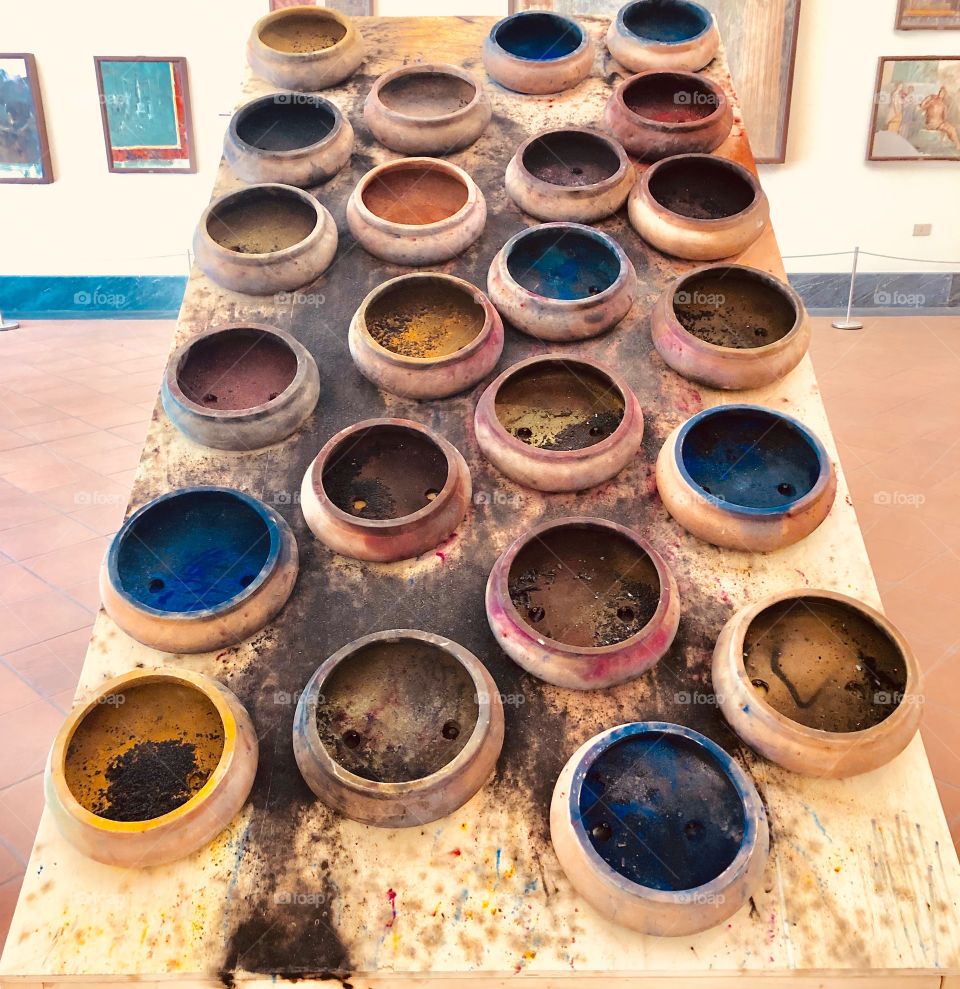 The pots of Pompeii Italy!