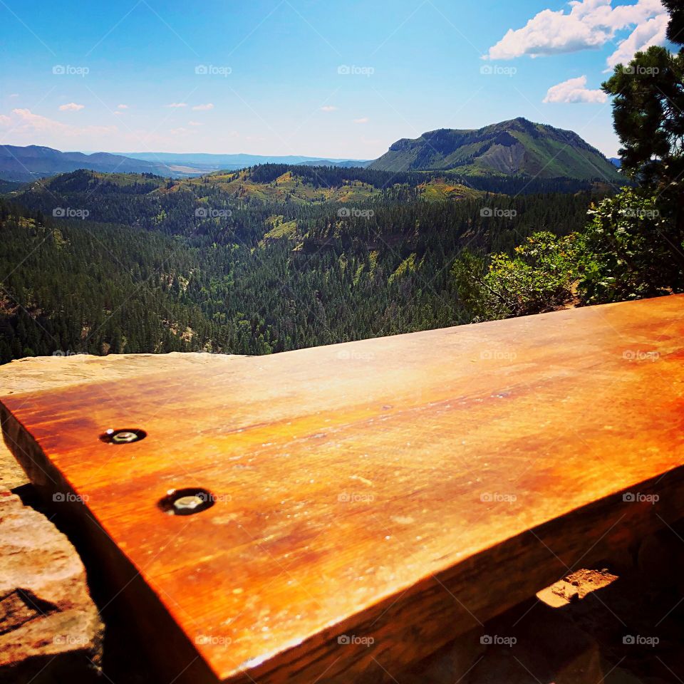 Dedicated bench on Colorado trail