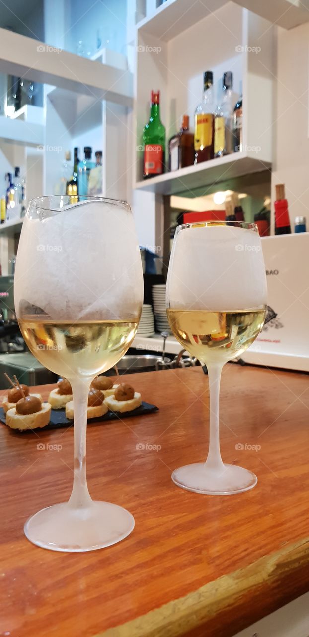 un lujo txakoli en Copa fría