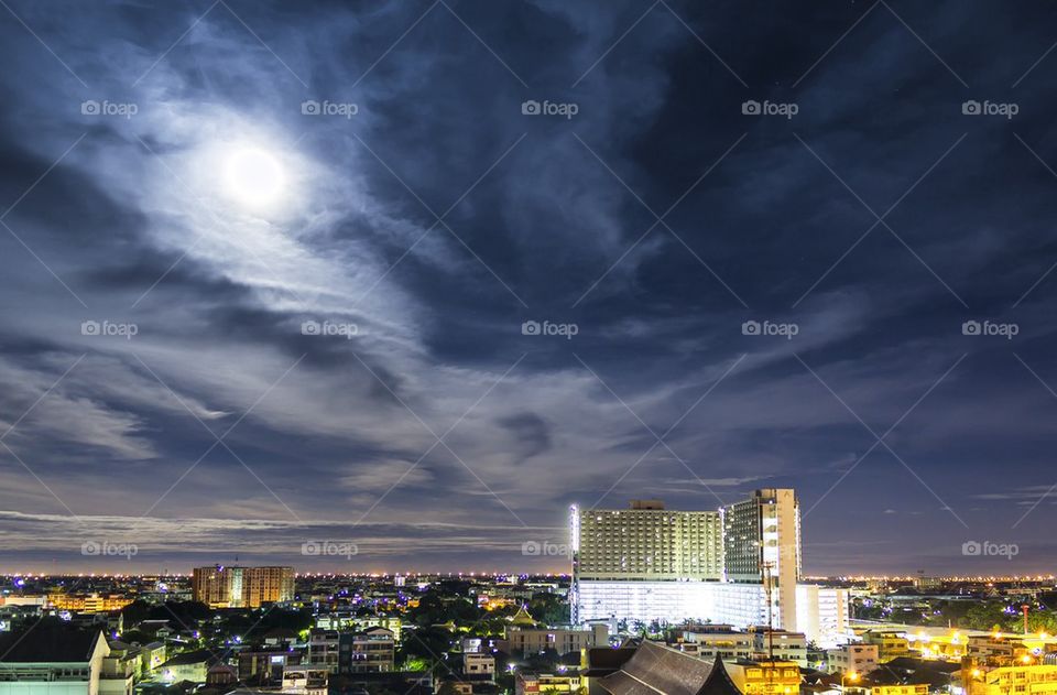 Landscape of night Bangkok