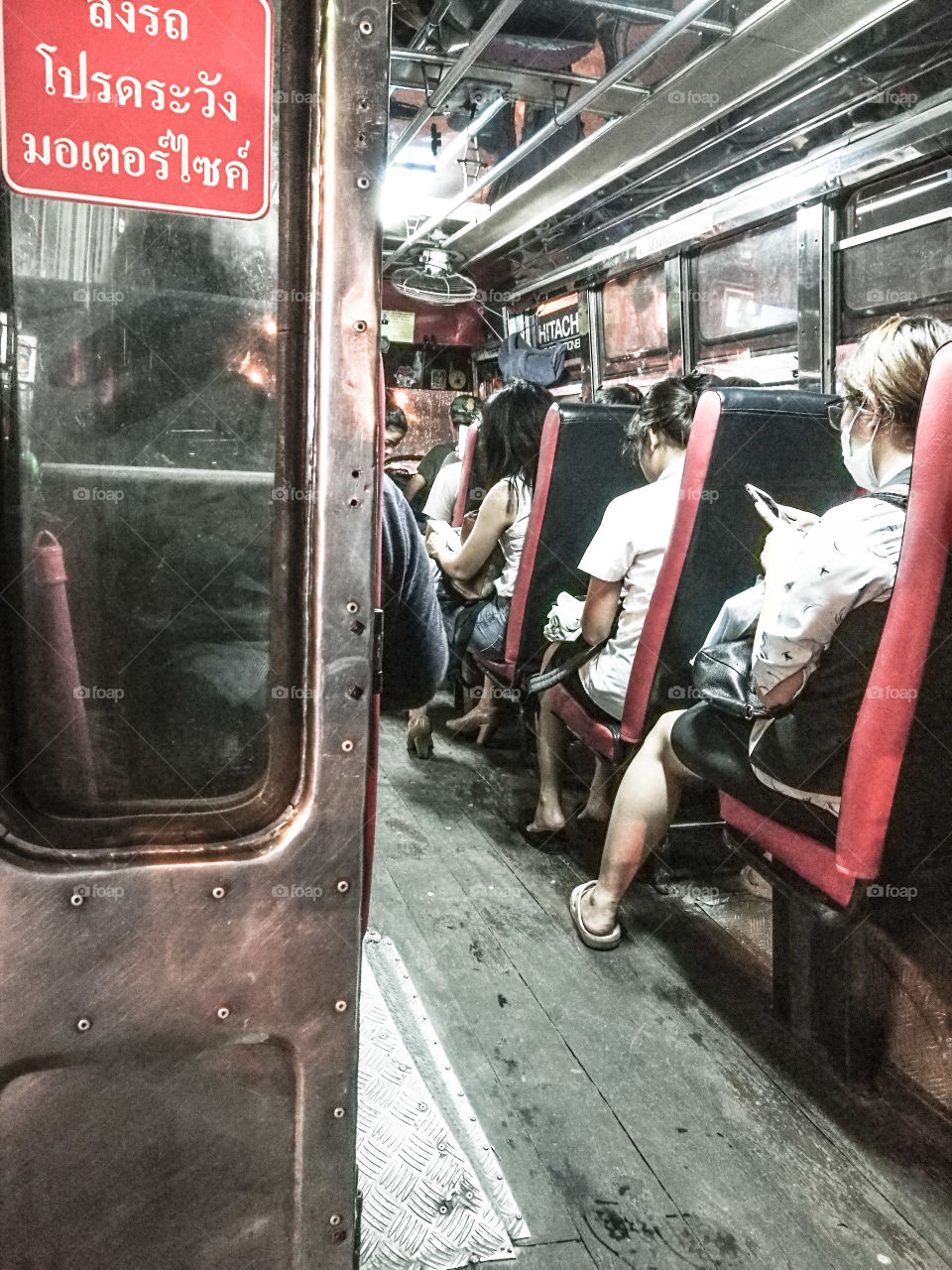 Tourist in bus