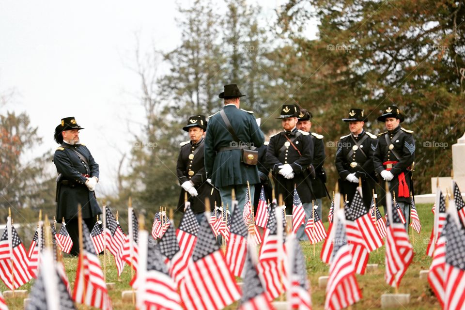 Remembrance Day graveside memorial ceremony