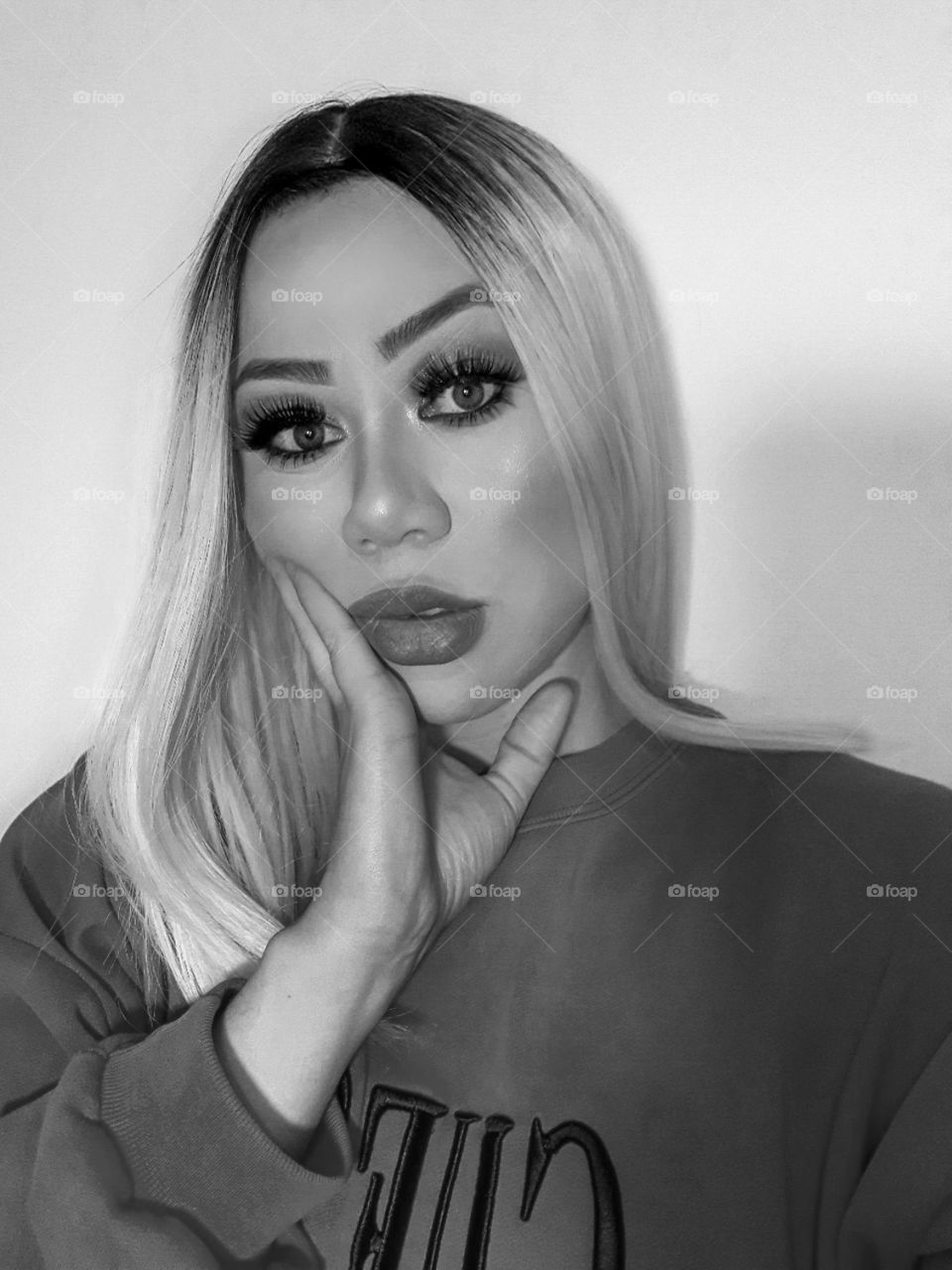 Beautiful woman selfie