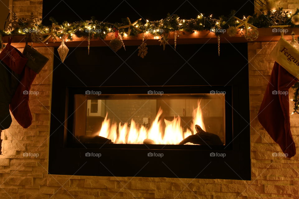 Cozy fireplace 