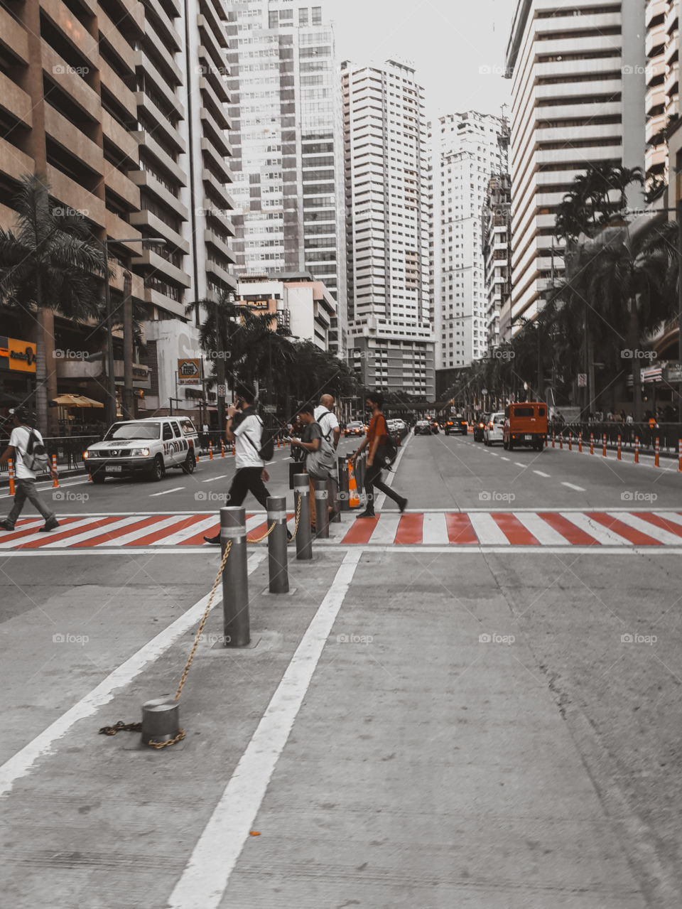 Crossing the pedestrian