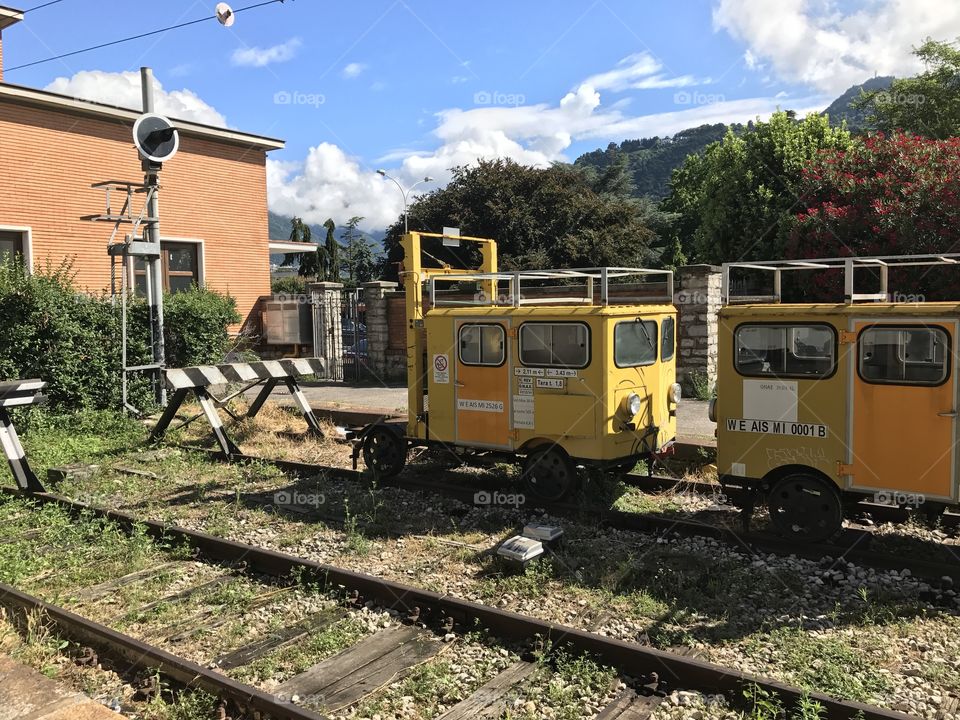 Train yard in Italy