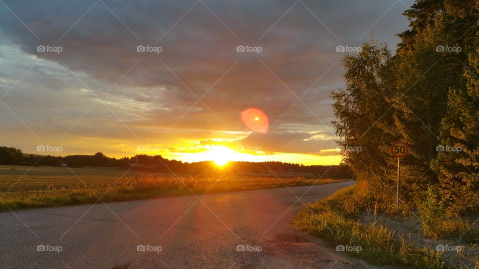 Scenic view of sunset