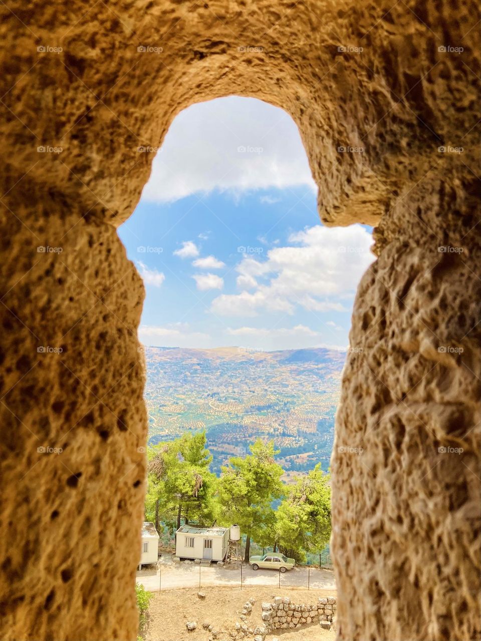 The most beautiful view from a small historical window